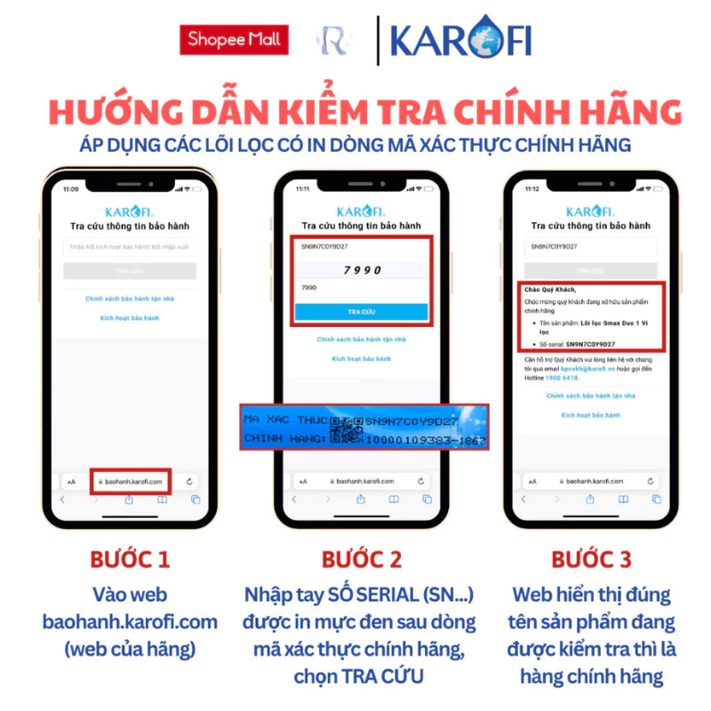 Hướng dẫn kiểm tra chính hãng